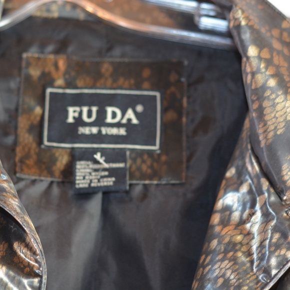 FUDA New York Animal Print Rain/Weather Coat SZ L - Picture 2 of 9